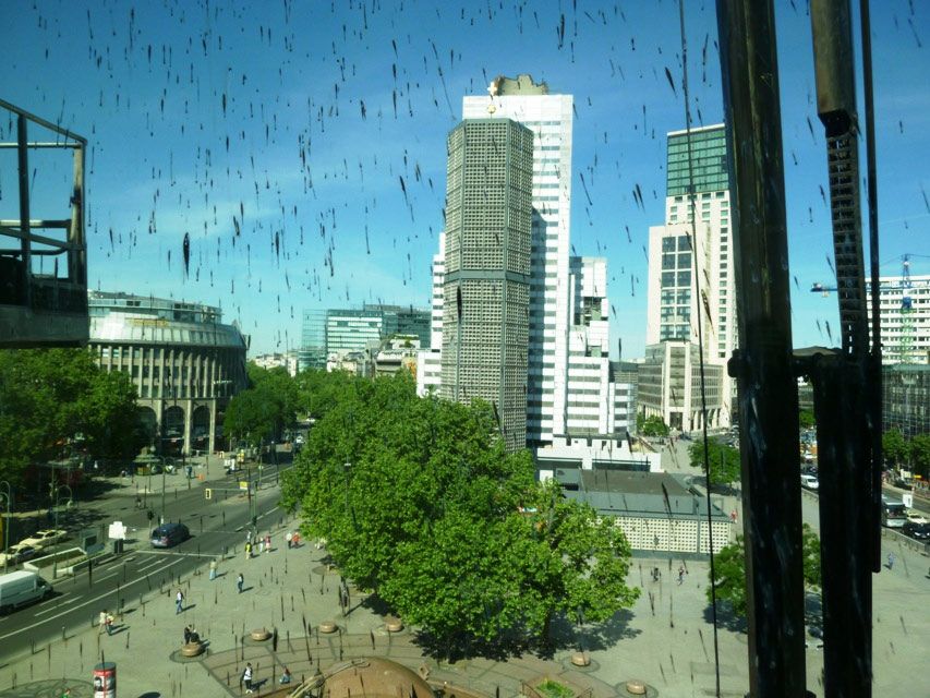 Beschädigte Glasscheibe